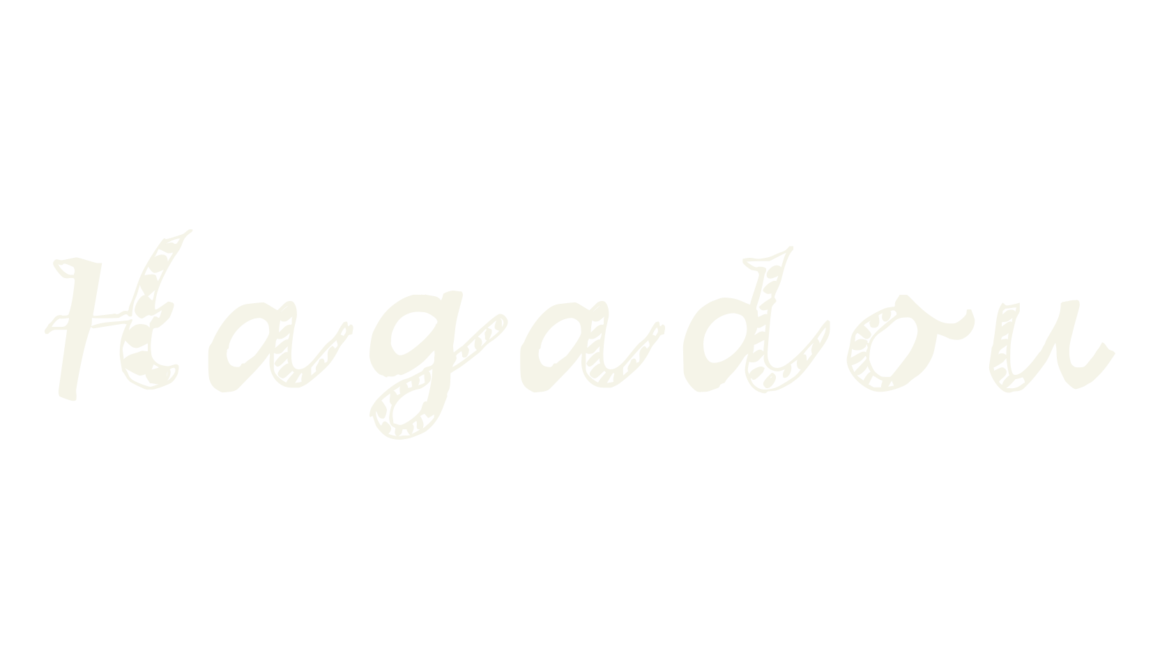 Hagadou, handwritten font preview