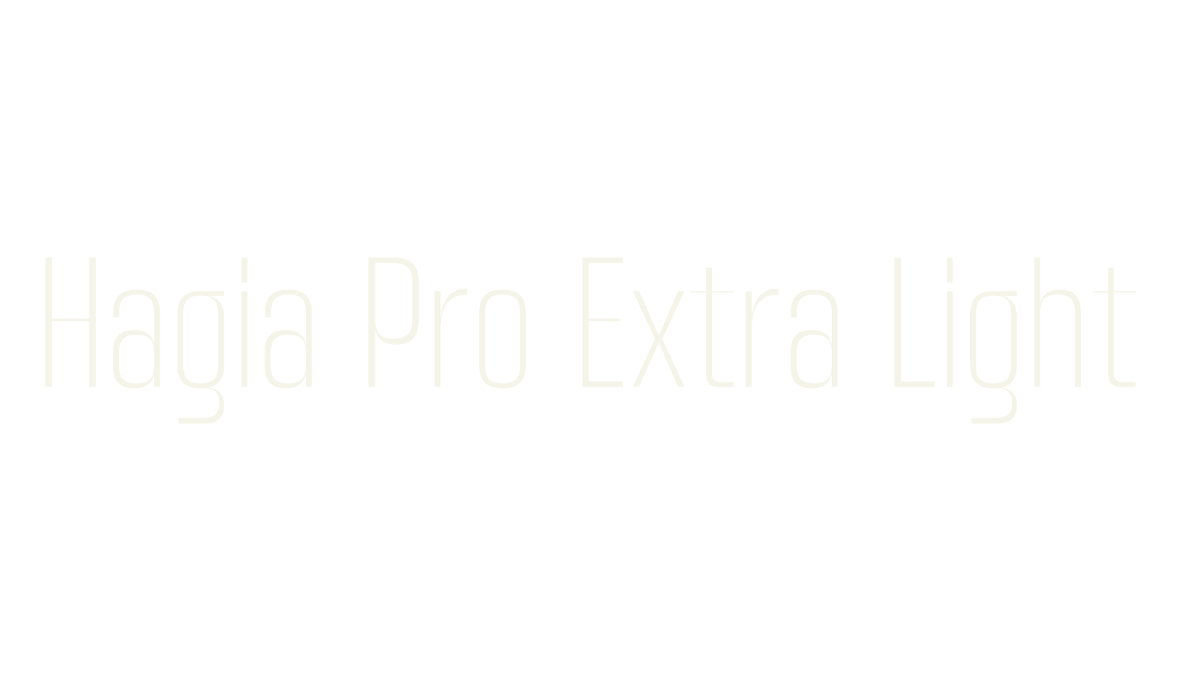 Hagia Pro Extra Light, sans serif font preview