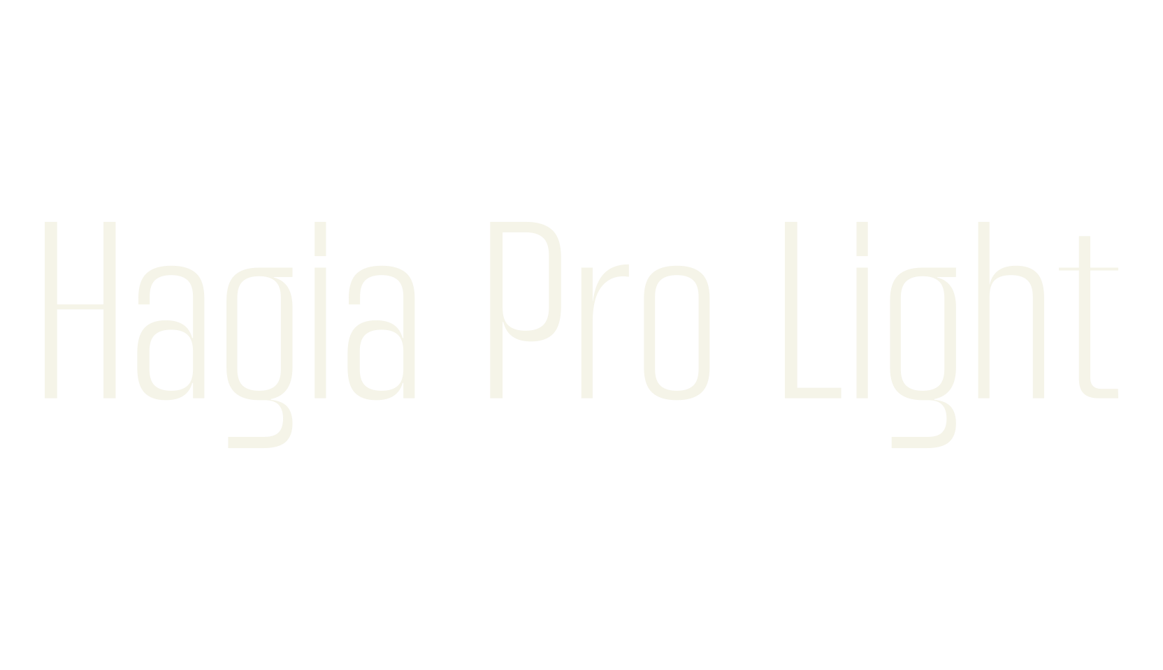 Hagia Pro Light, sans serif font preview