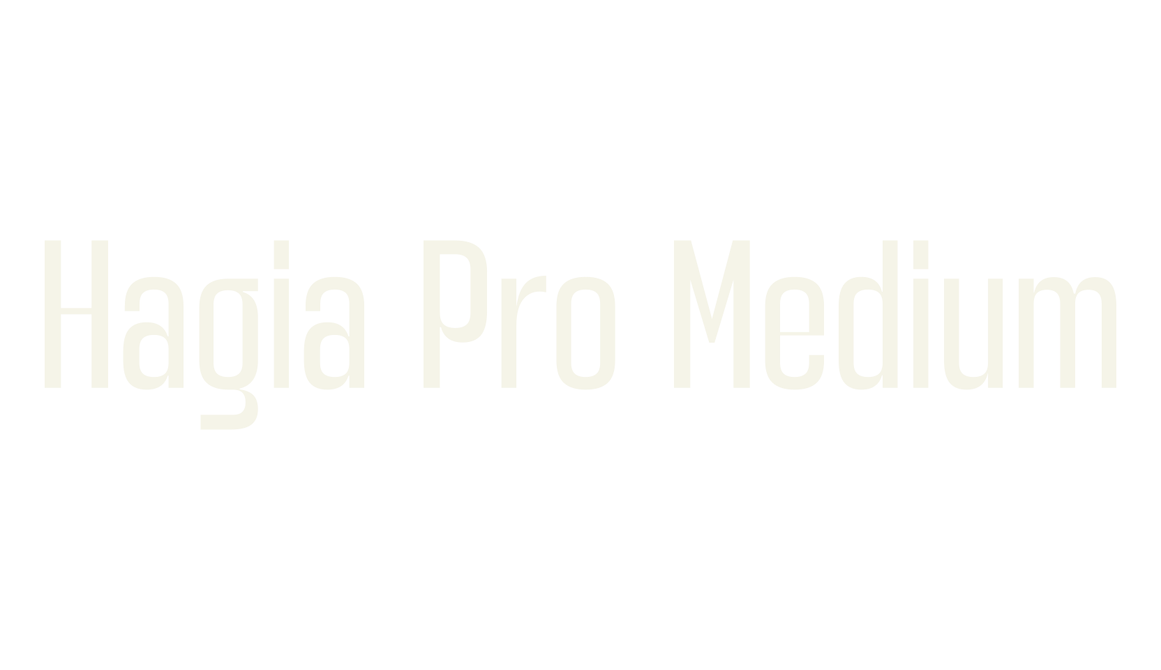 Hagia Pro Medium, sans serif font preview