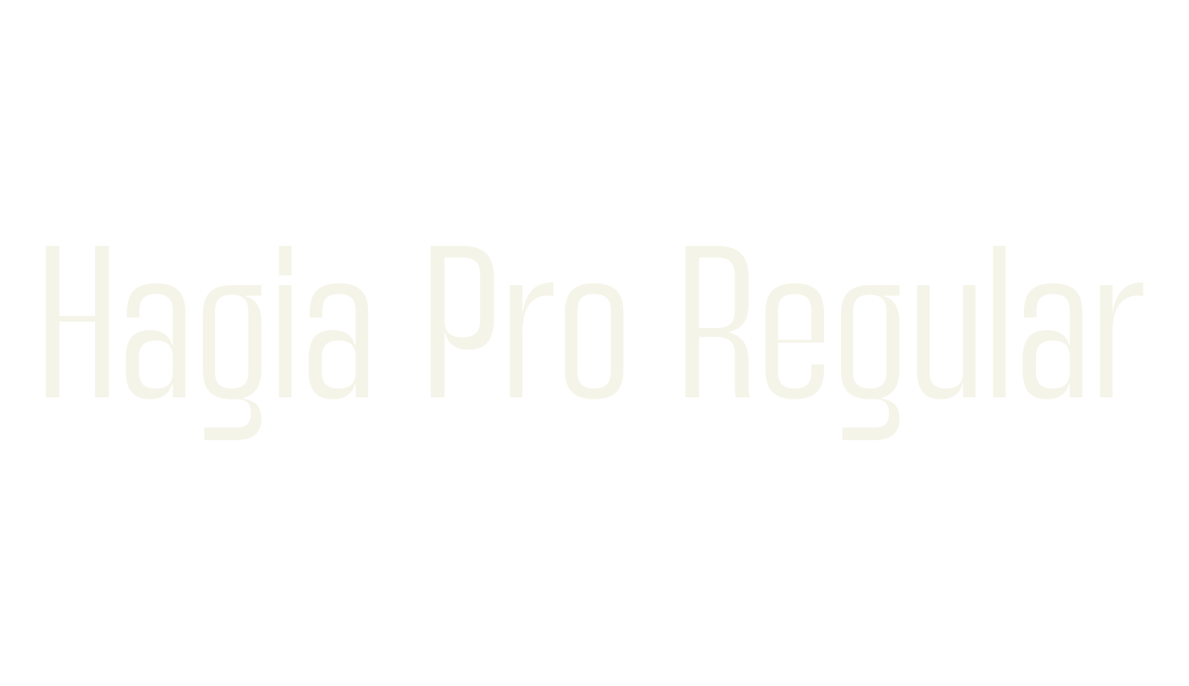 Hagia Pro Regular, sans serif font preview