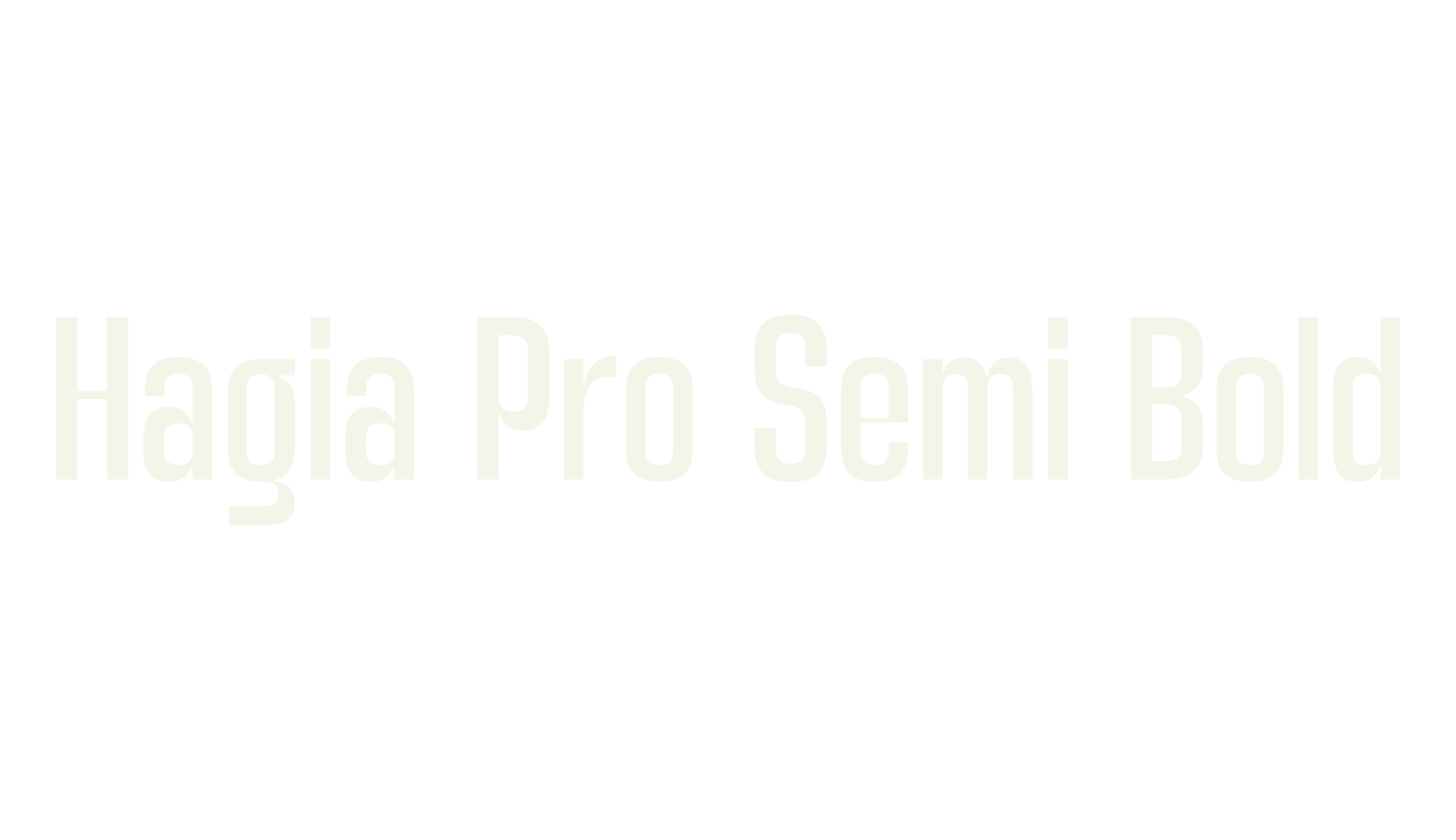 Hagia Pro Semi Bold, sans serif font preview