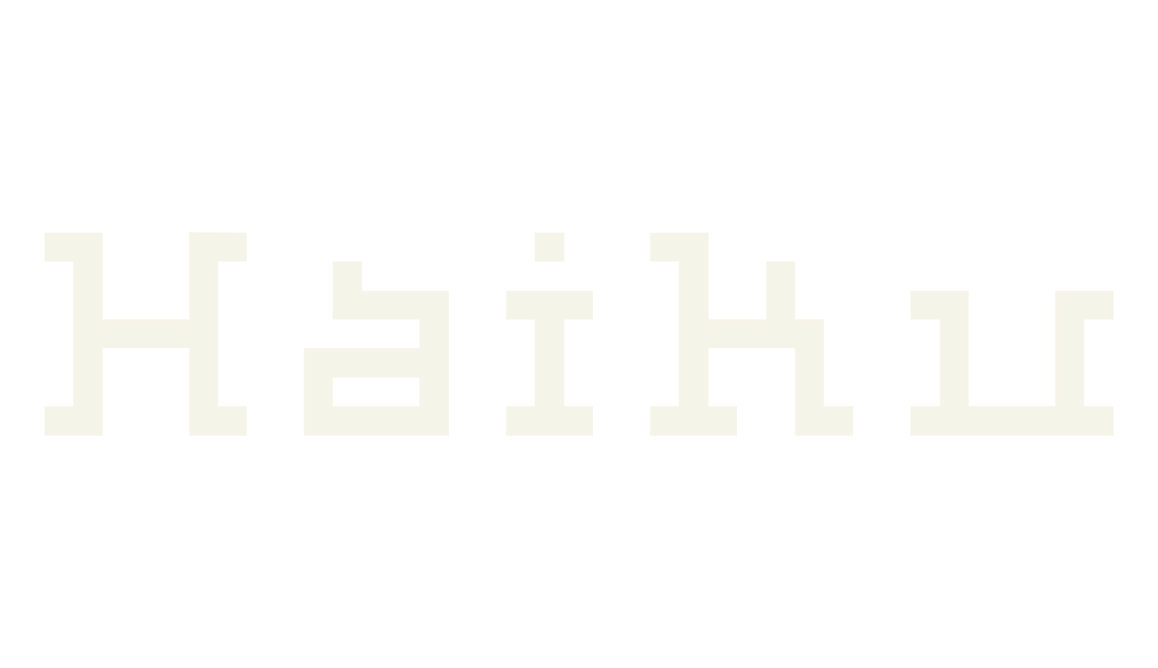 Haiku, pixel font preview