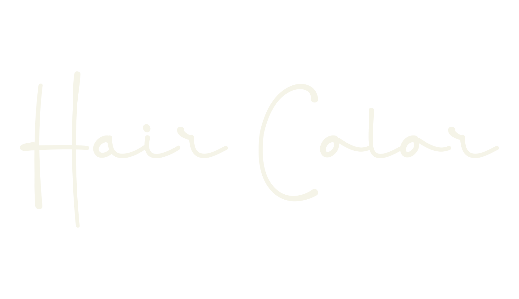 Hair Color, cursive font preview