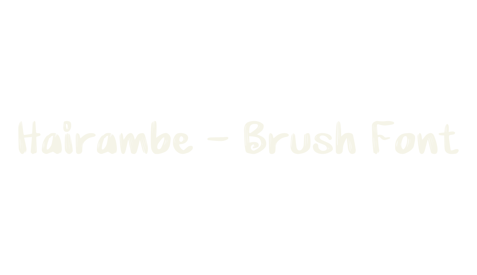 Hairambe - Brush Font, text font preview