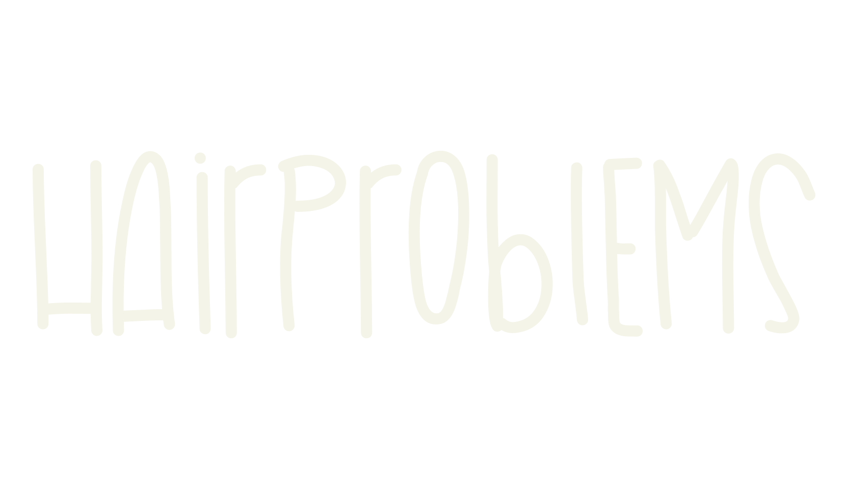 HairProblems, handwritten font preview