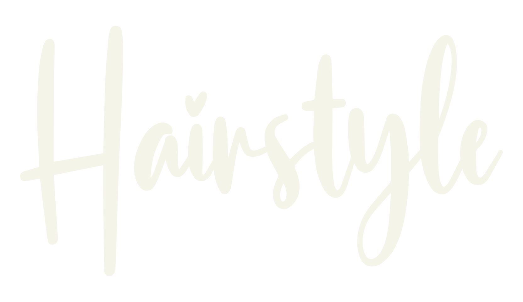 Hairstyle, calligraphy font preview