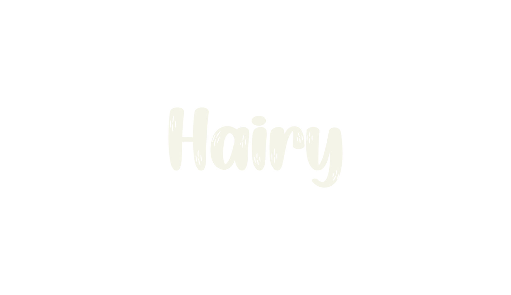 Hairy, modern font preview