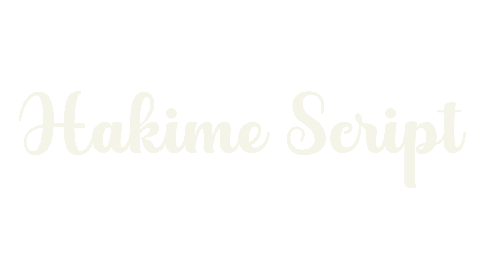 Hakime Script, script font preview