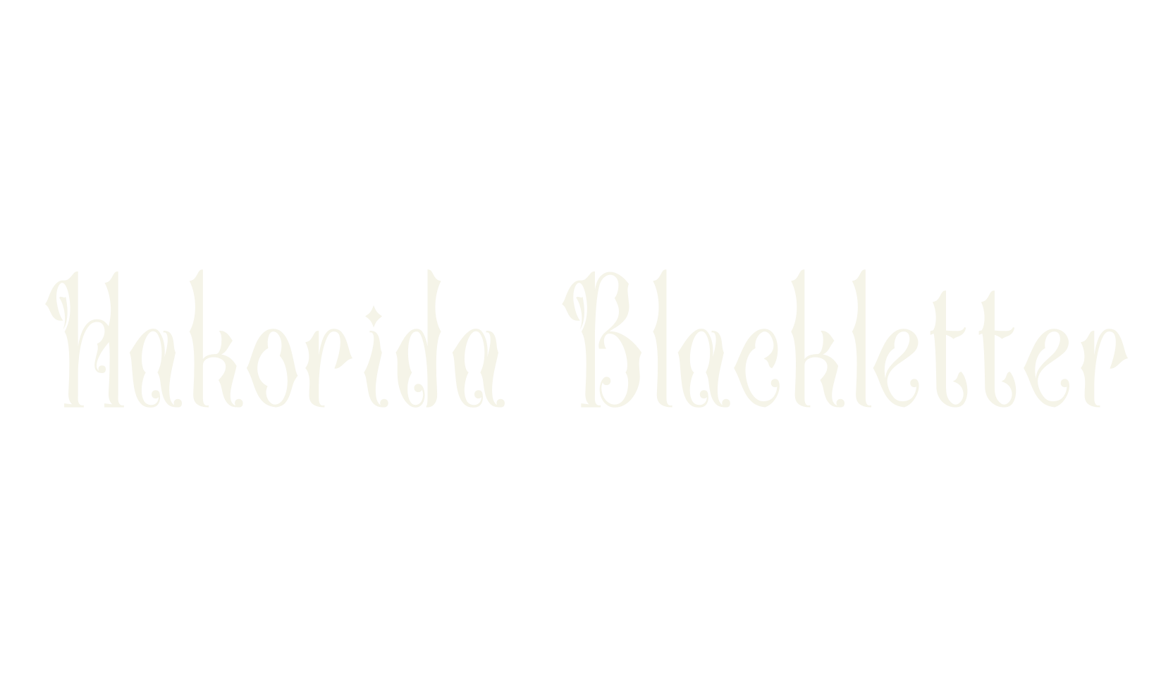 Hakorida Blackletter, tattoo font preview