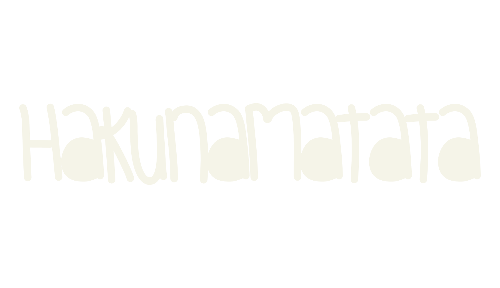HakunaMatata, handwritten font preview