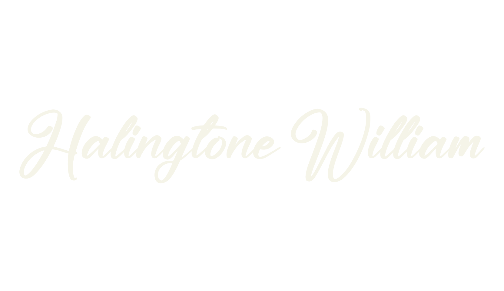 Halingtone William, script font preview