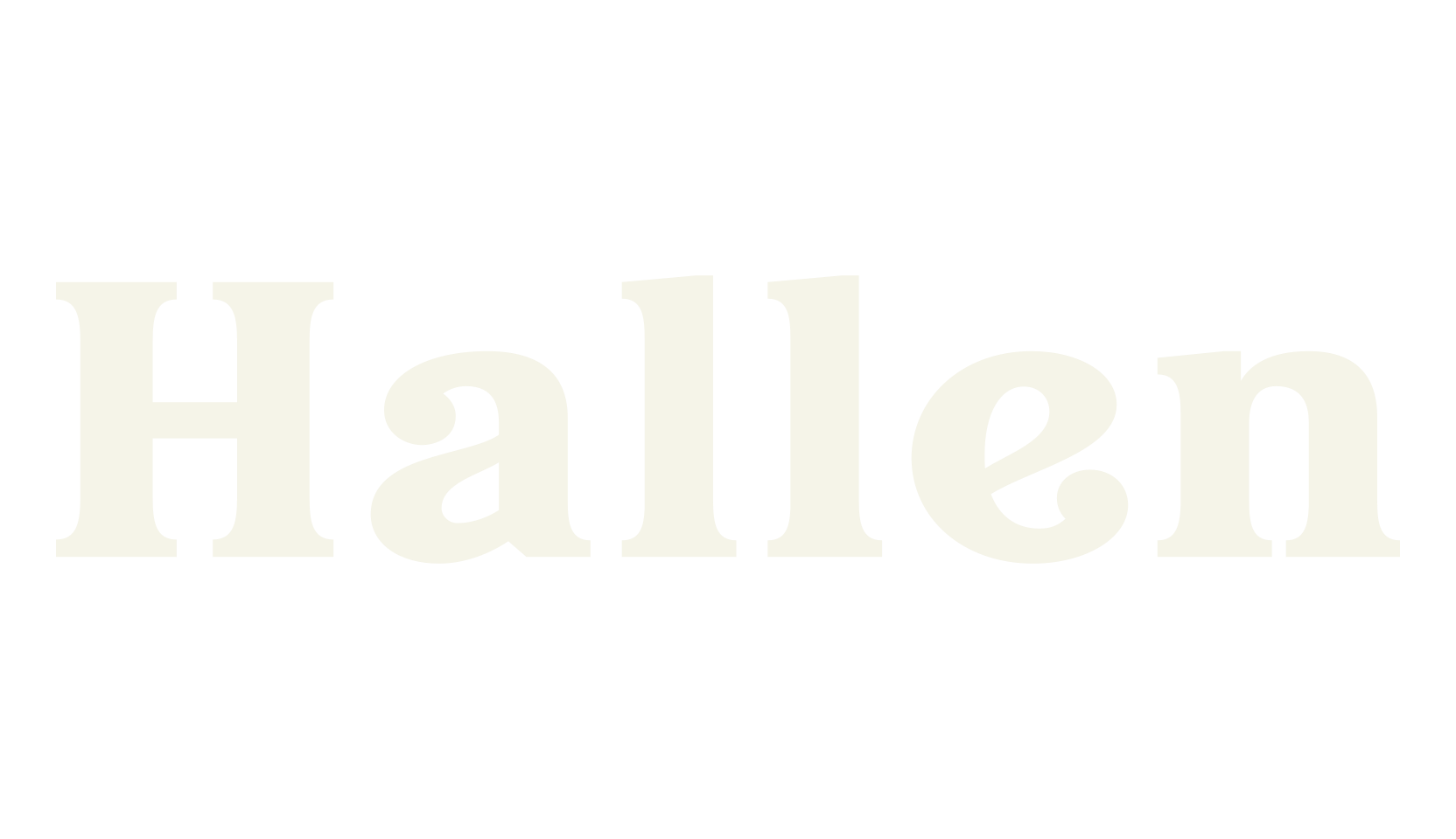 Hallen, bold font preview