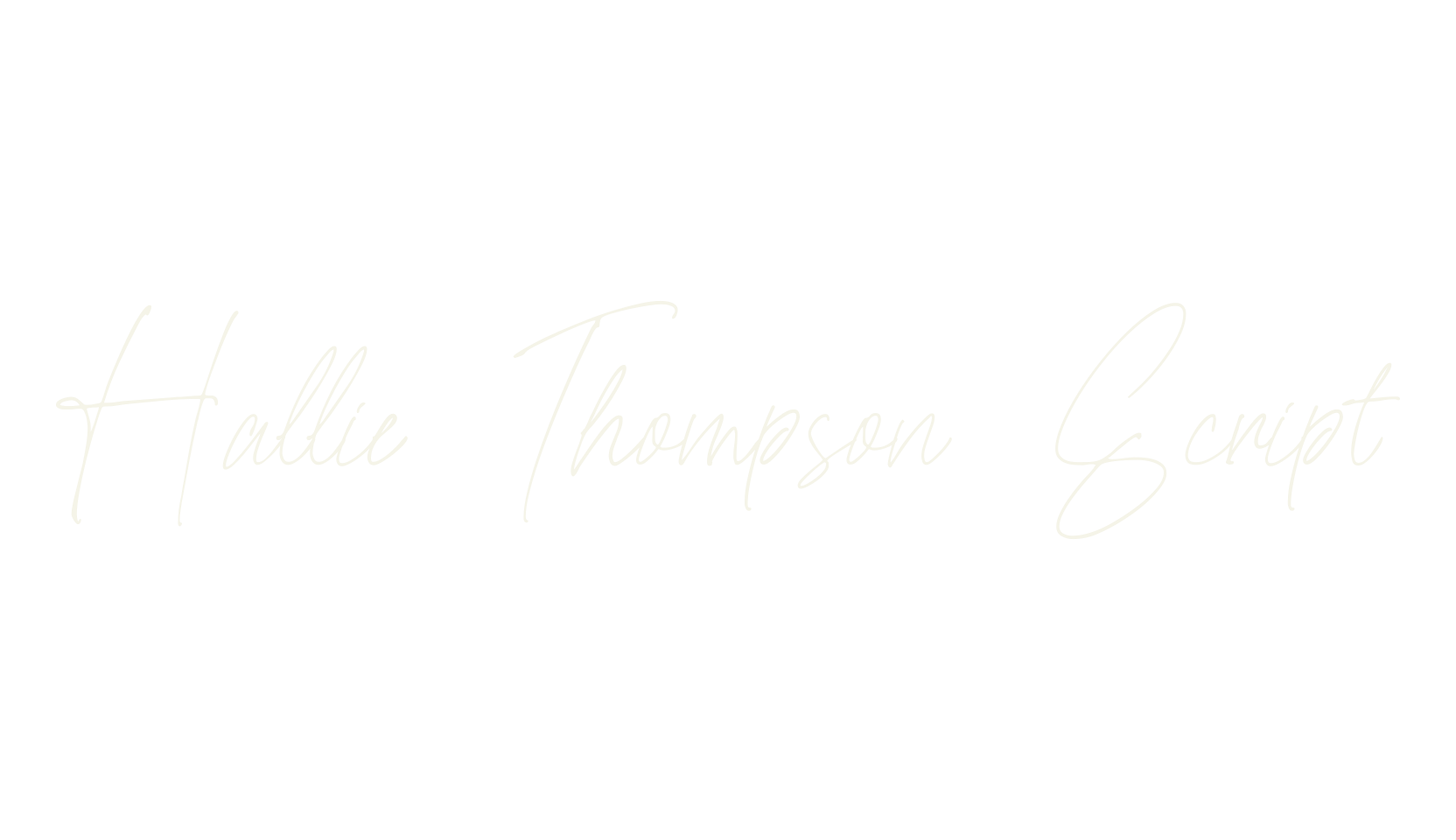 Hallie Thompson Script, fashion script font preview