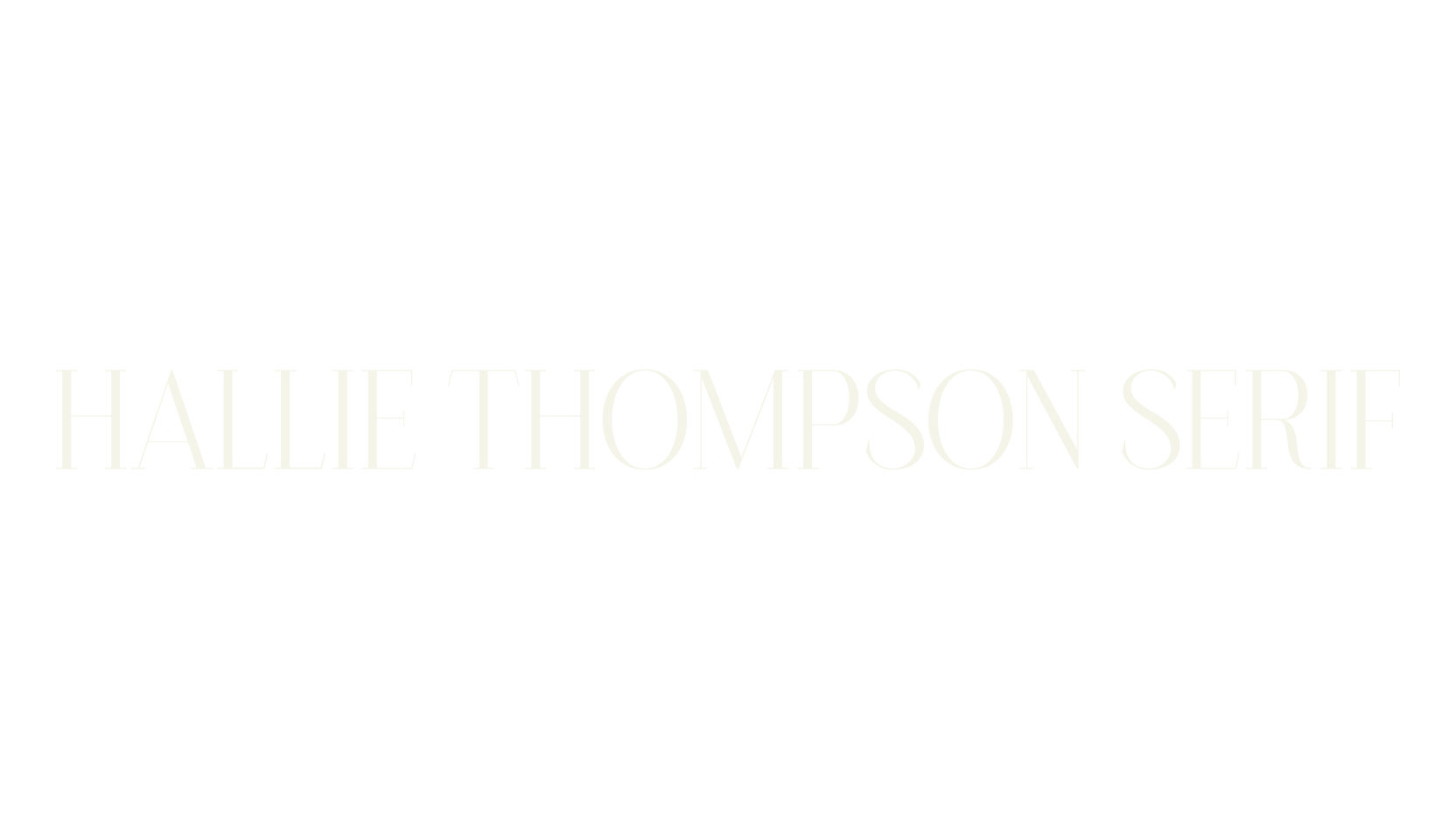 Hallie Thompson Serif, sans font preview