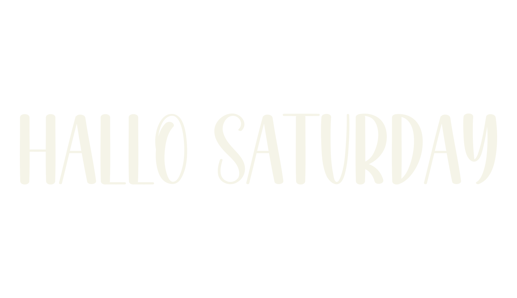Hallo Saturday, modern font preview