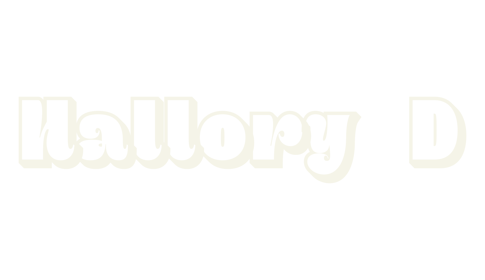 Hallory 3D, 3d font preview