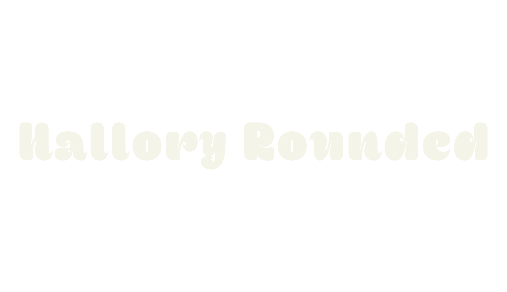 Hallory Rounded, bold font preview
