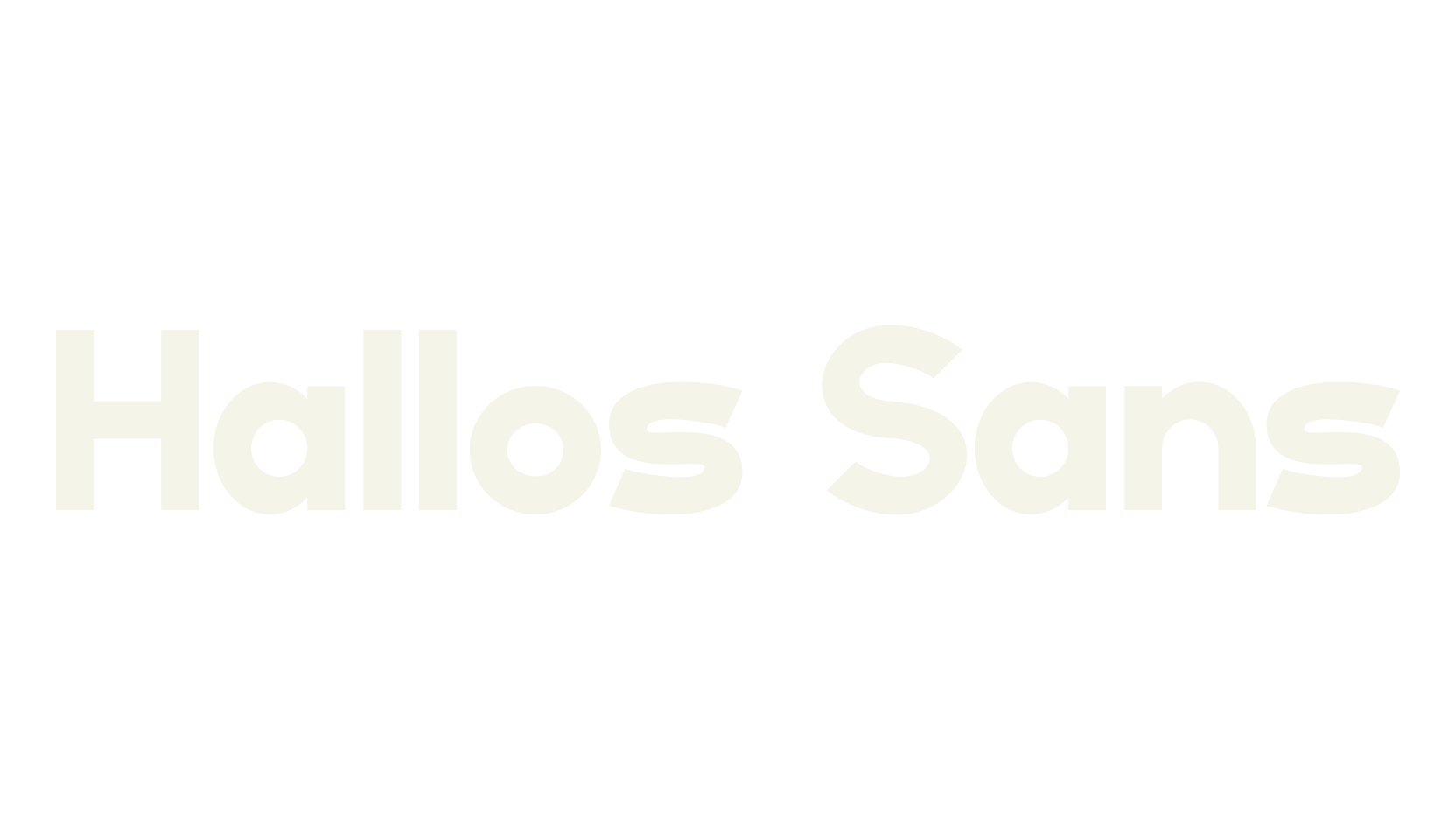 Hallos Sans, sans serif font preview