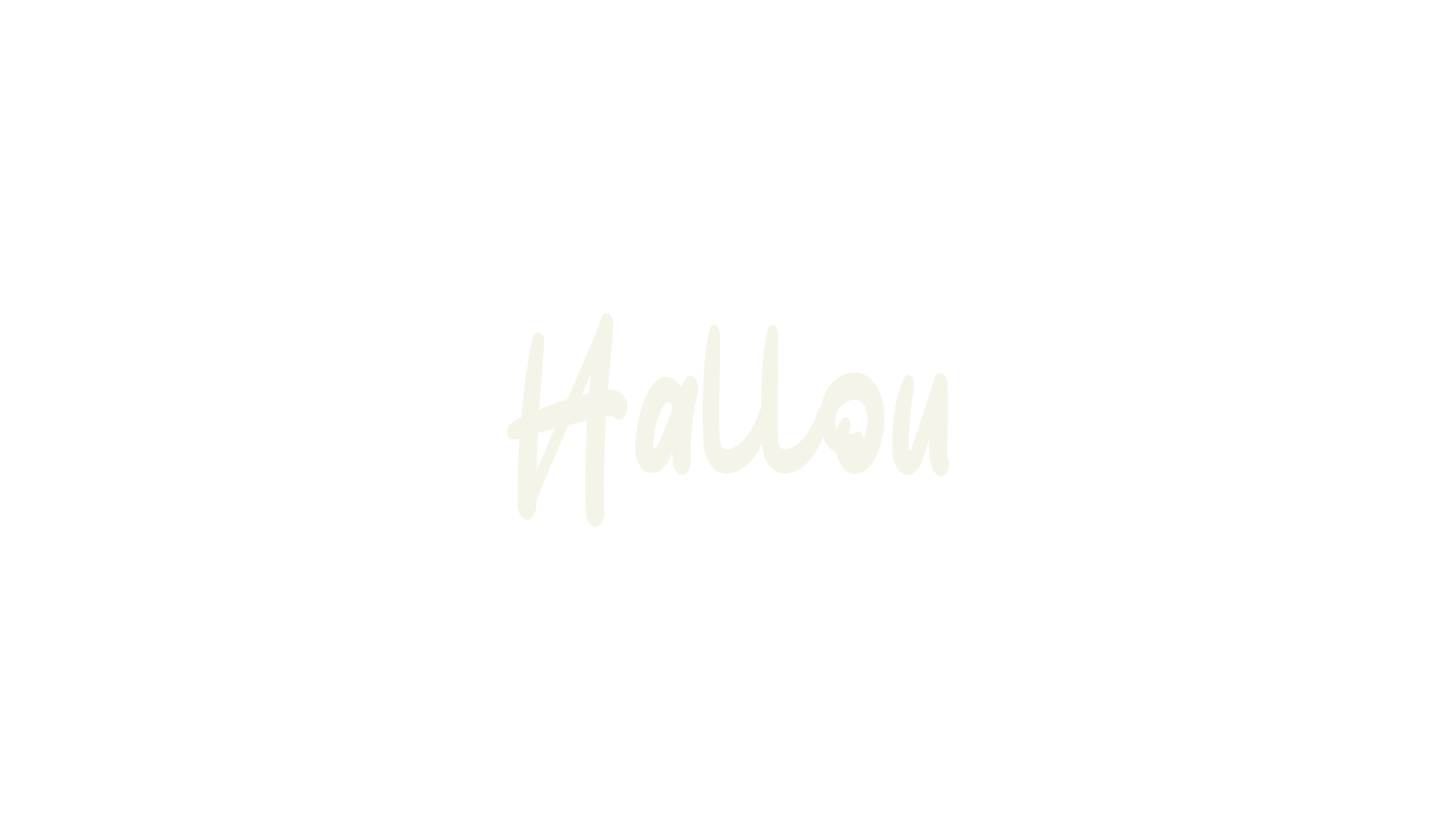 Hallou, cursive font preview