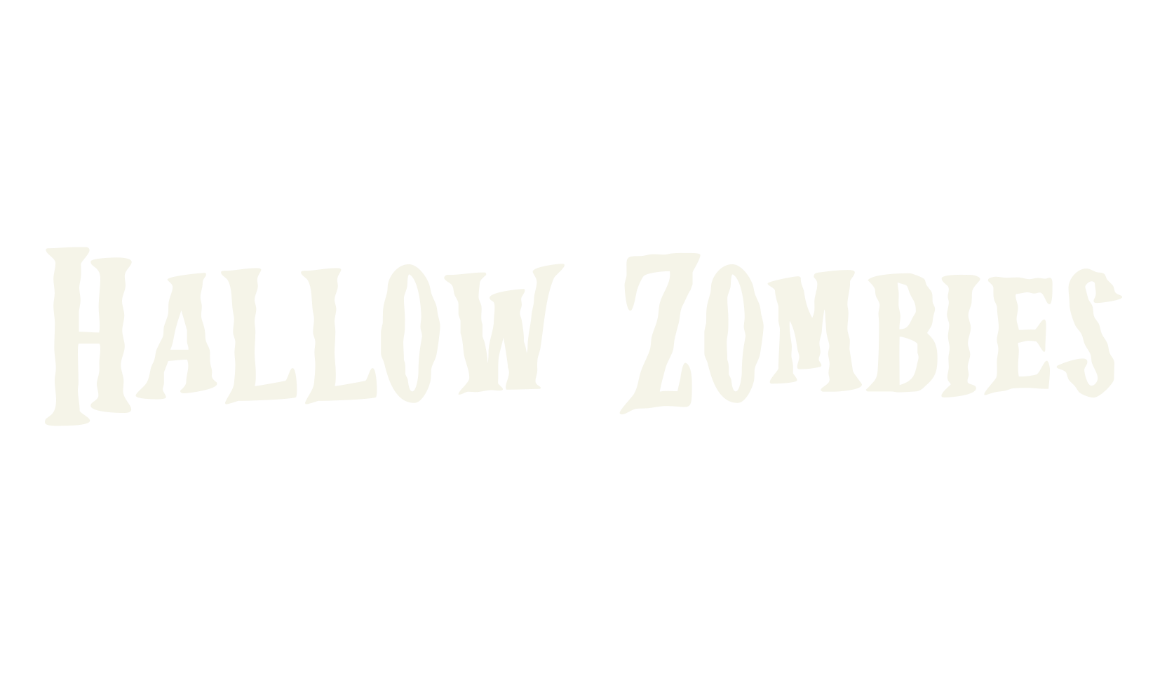 Hallow Zombies, lettering font preview