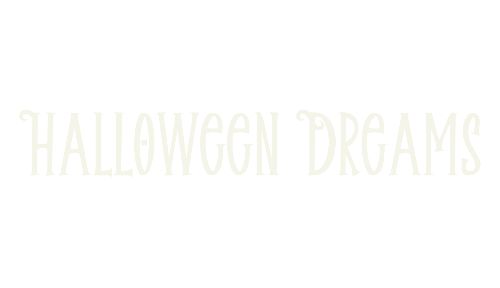 Halloween Dreams, halloween font preview