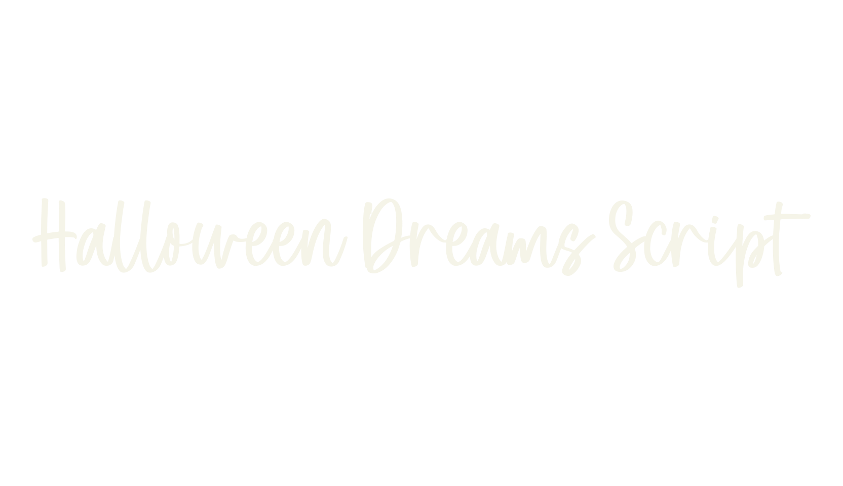 Halloween Dreams Script, halloween font preview