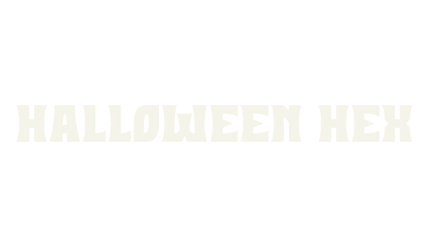Halloween Hex, fantasy font preview