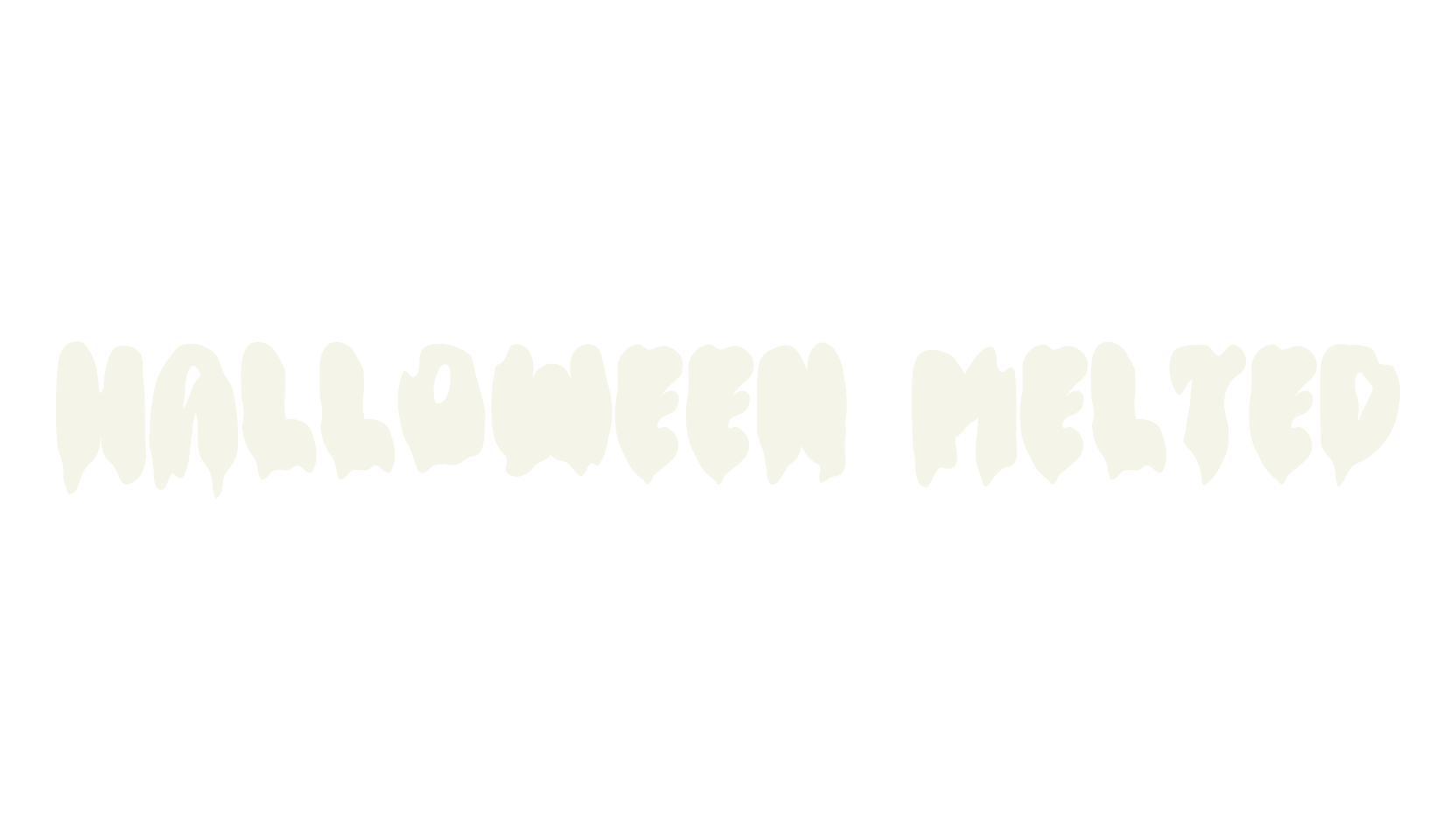 Halloween Melted, halloween font preview