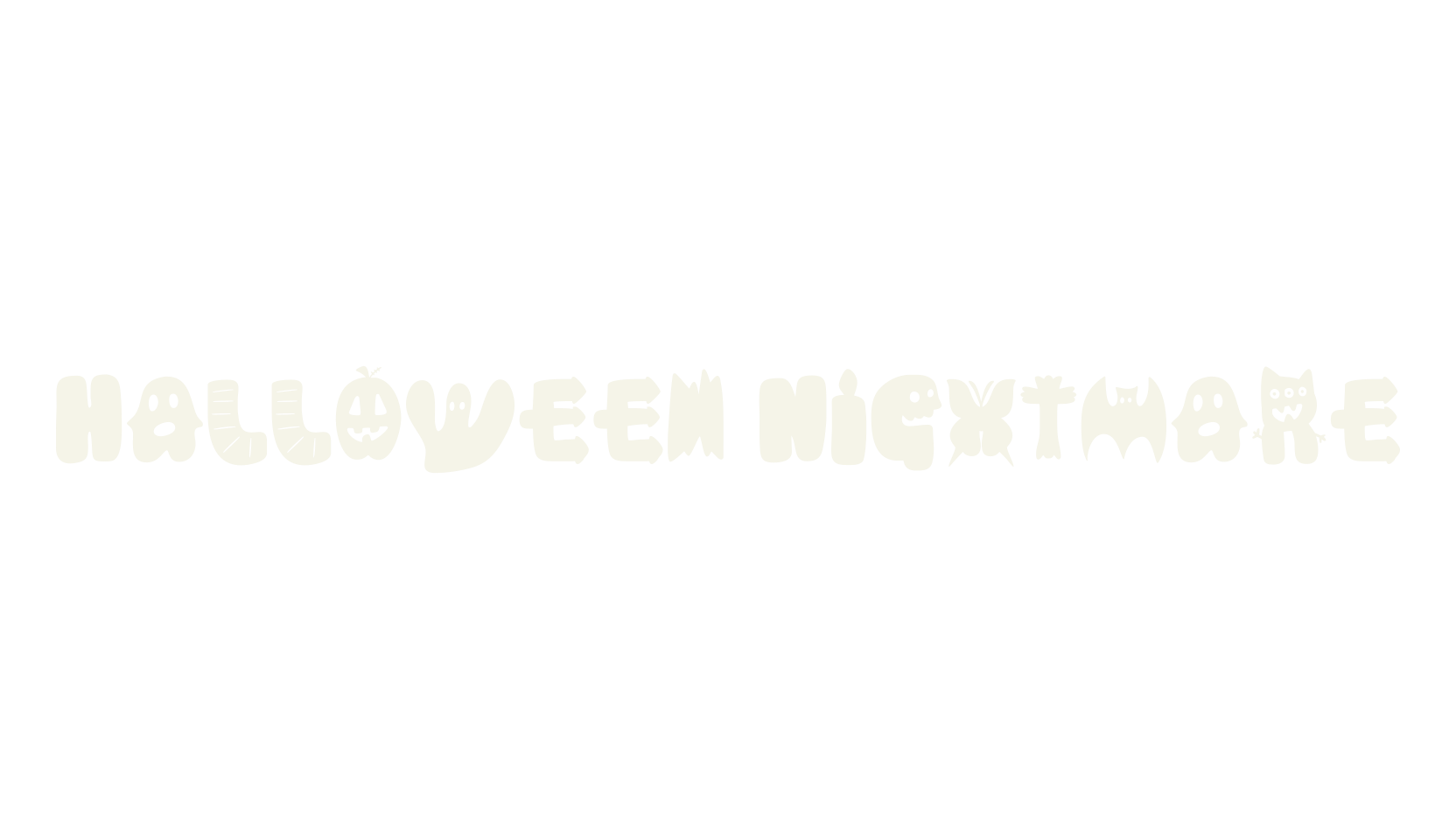 Halloween Nightmare, halloween font preview