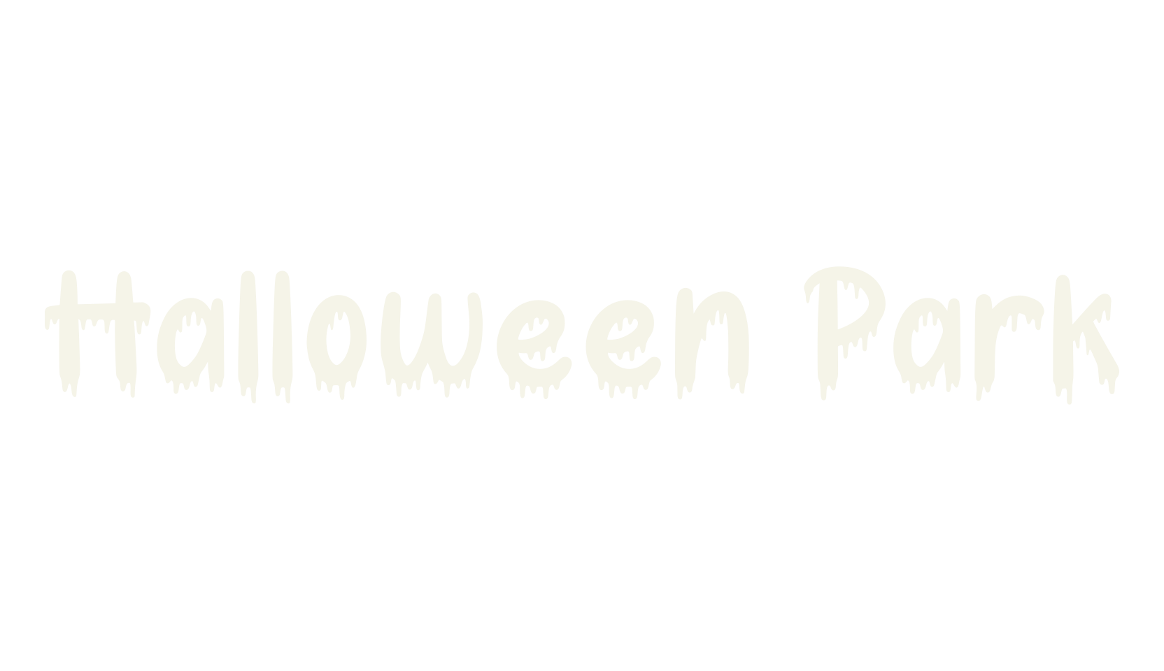 Halloween Park, halloween font preview