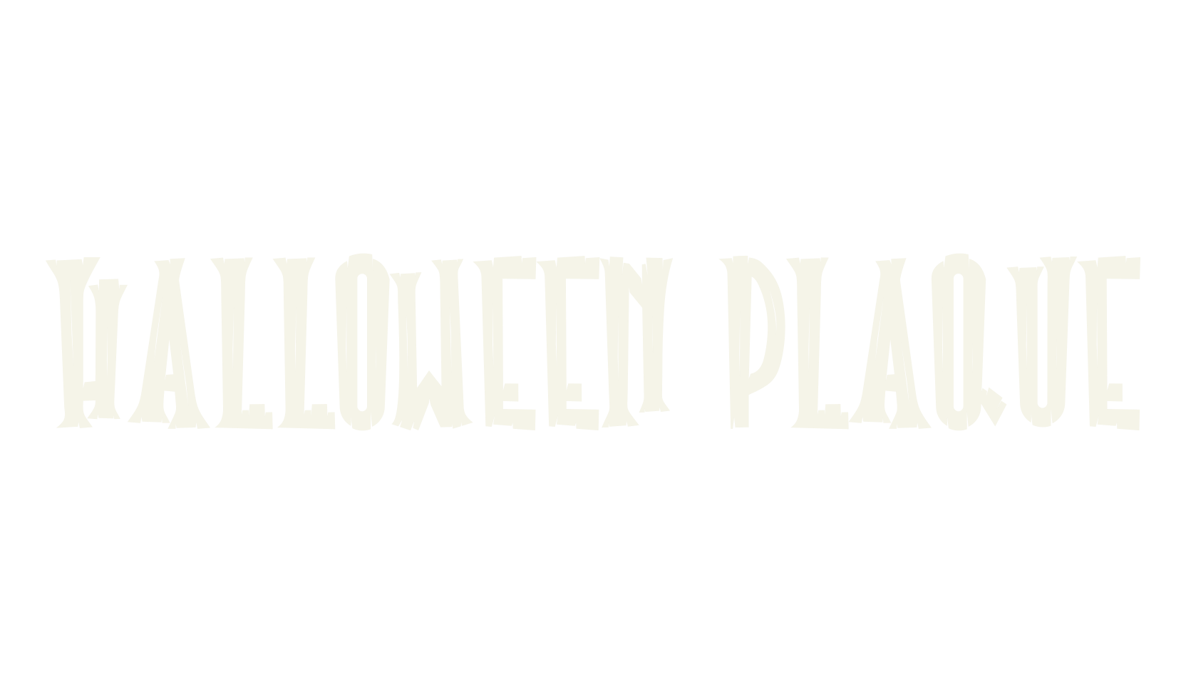 Halloween Plaque, halloween font preview