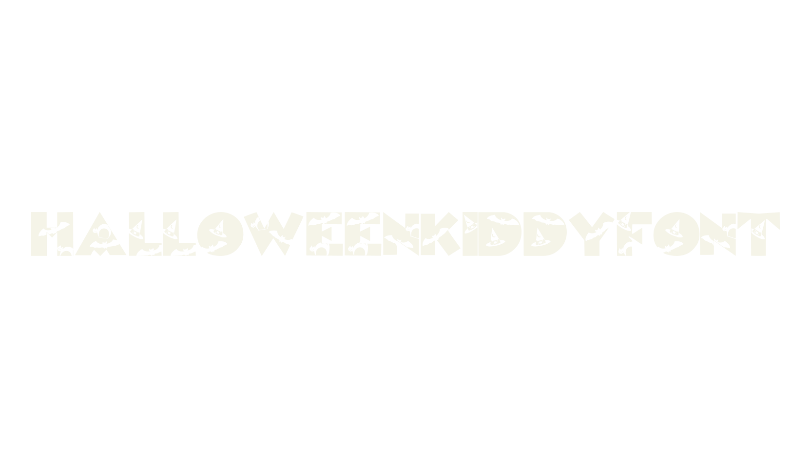 HalloweenKiddyFont, halloween font preview