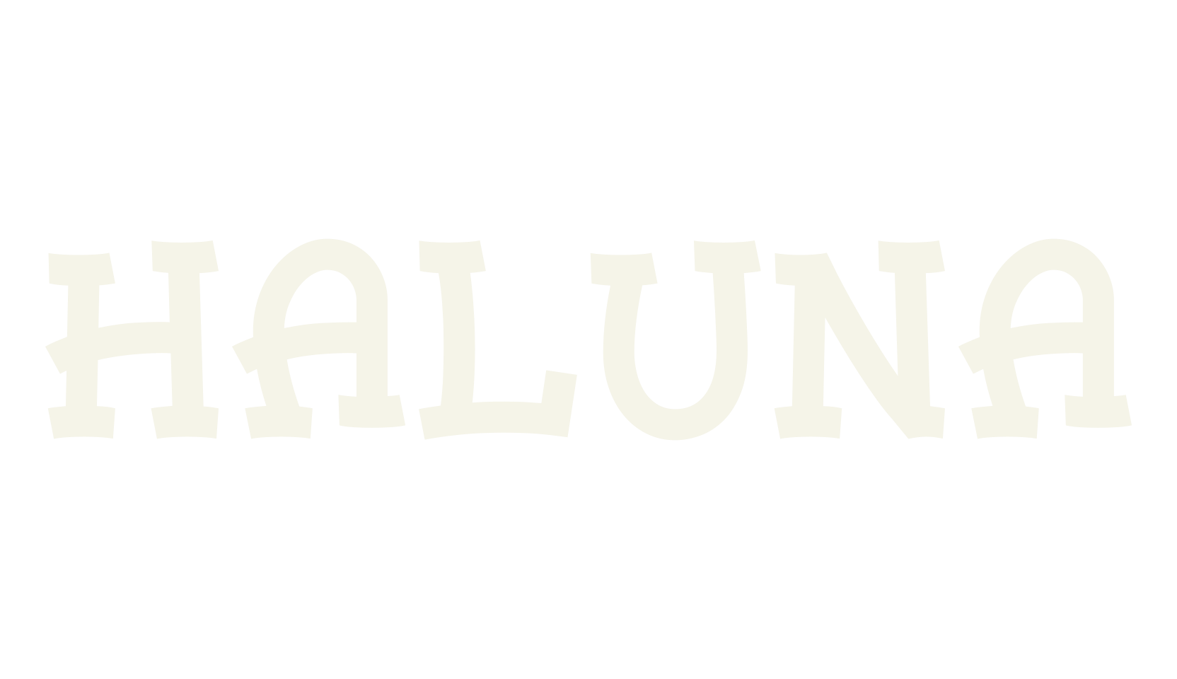 HALUNA, handwriting font preview
