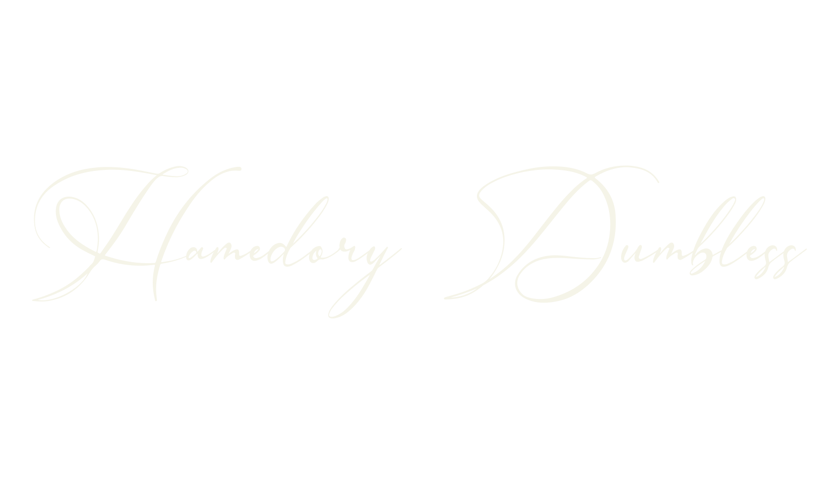 Hamedory Dumbless, cursive font preview