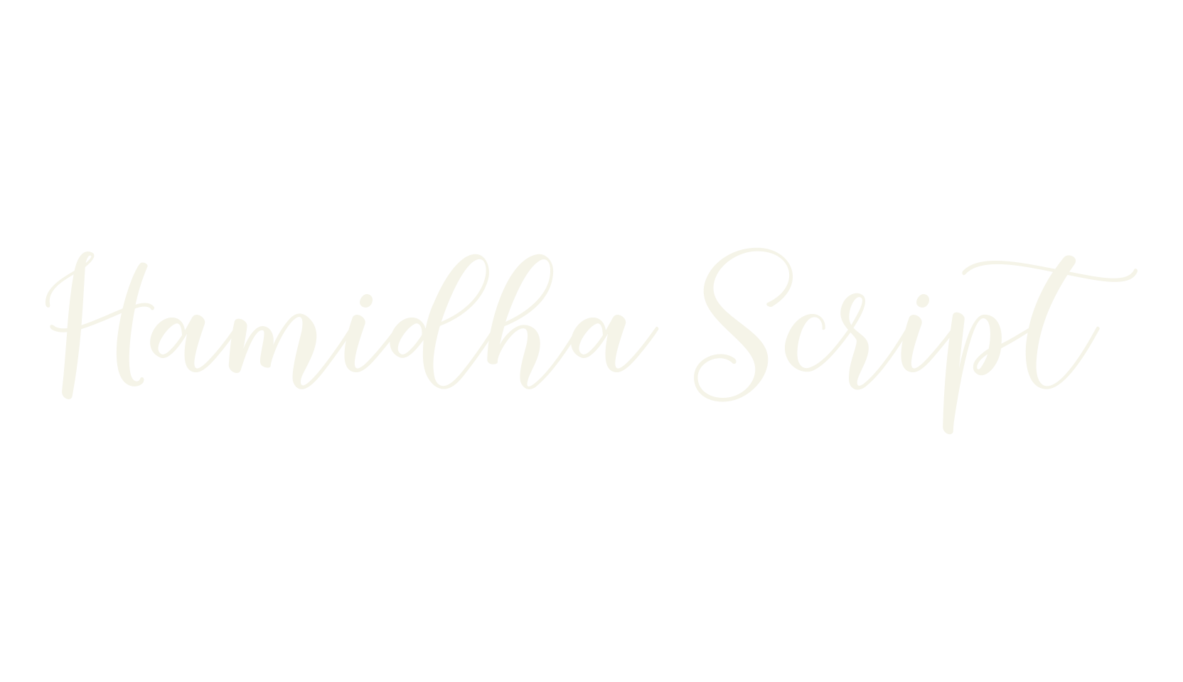 Hamidha Script, handwriting font preview
