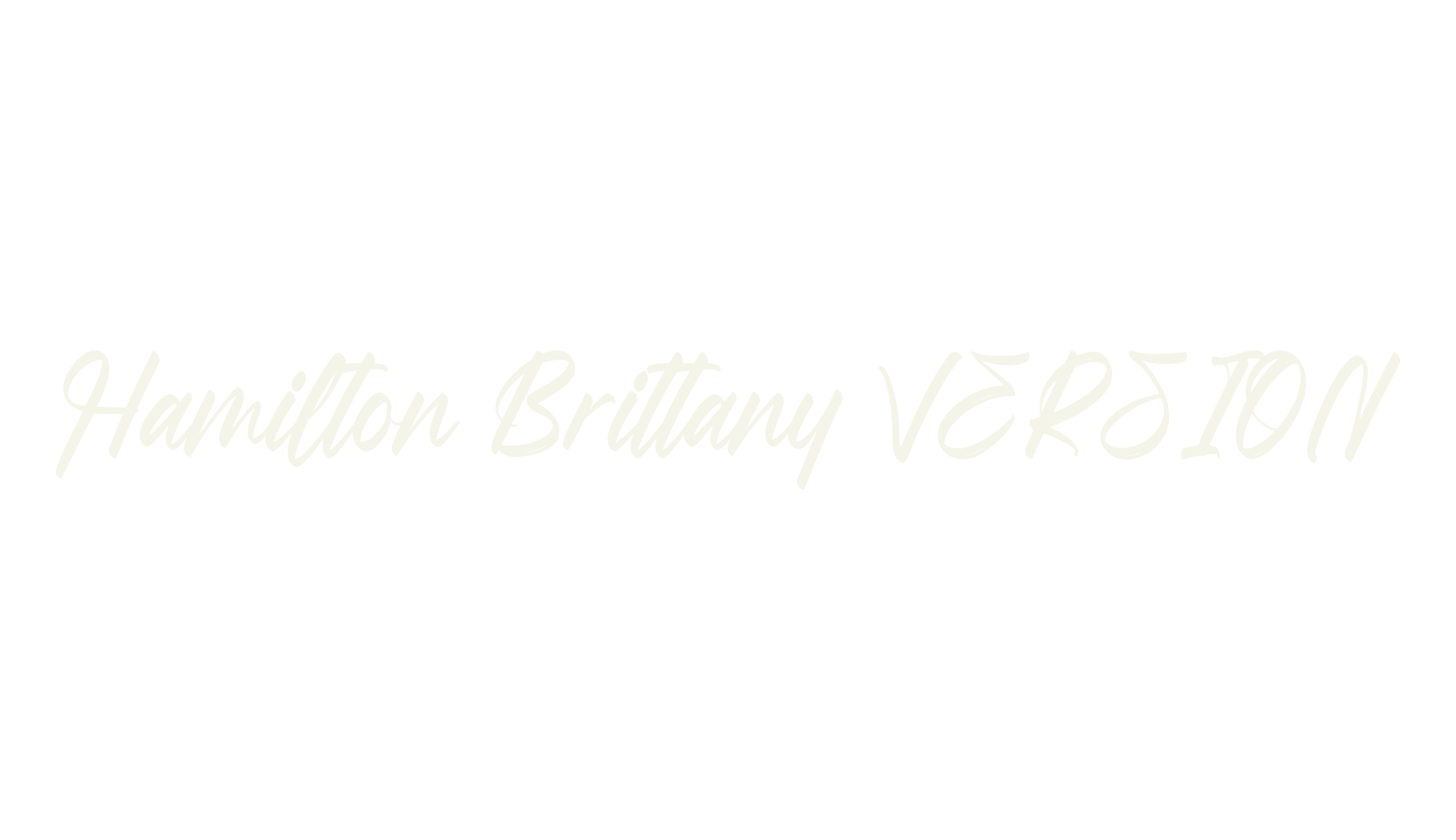 Hamilton Brittany VERSION, script font preview