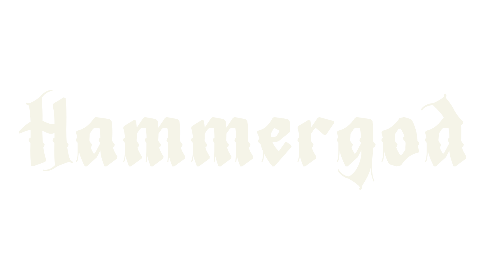 Hammergod, gothic font preview