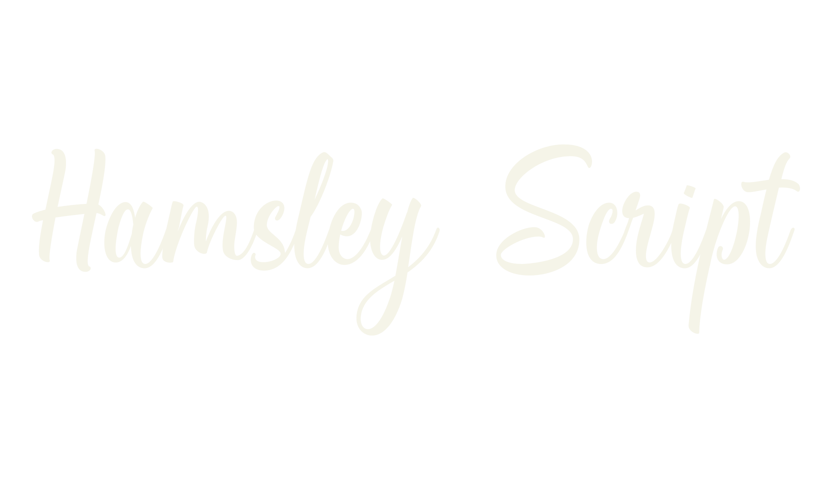 Hamsley Script, cursive font preview