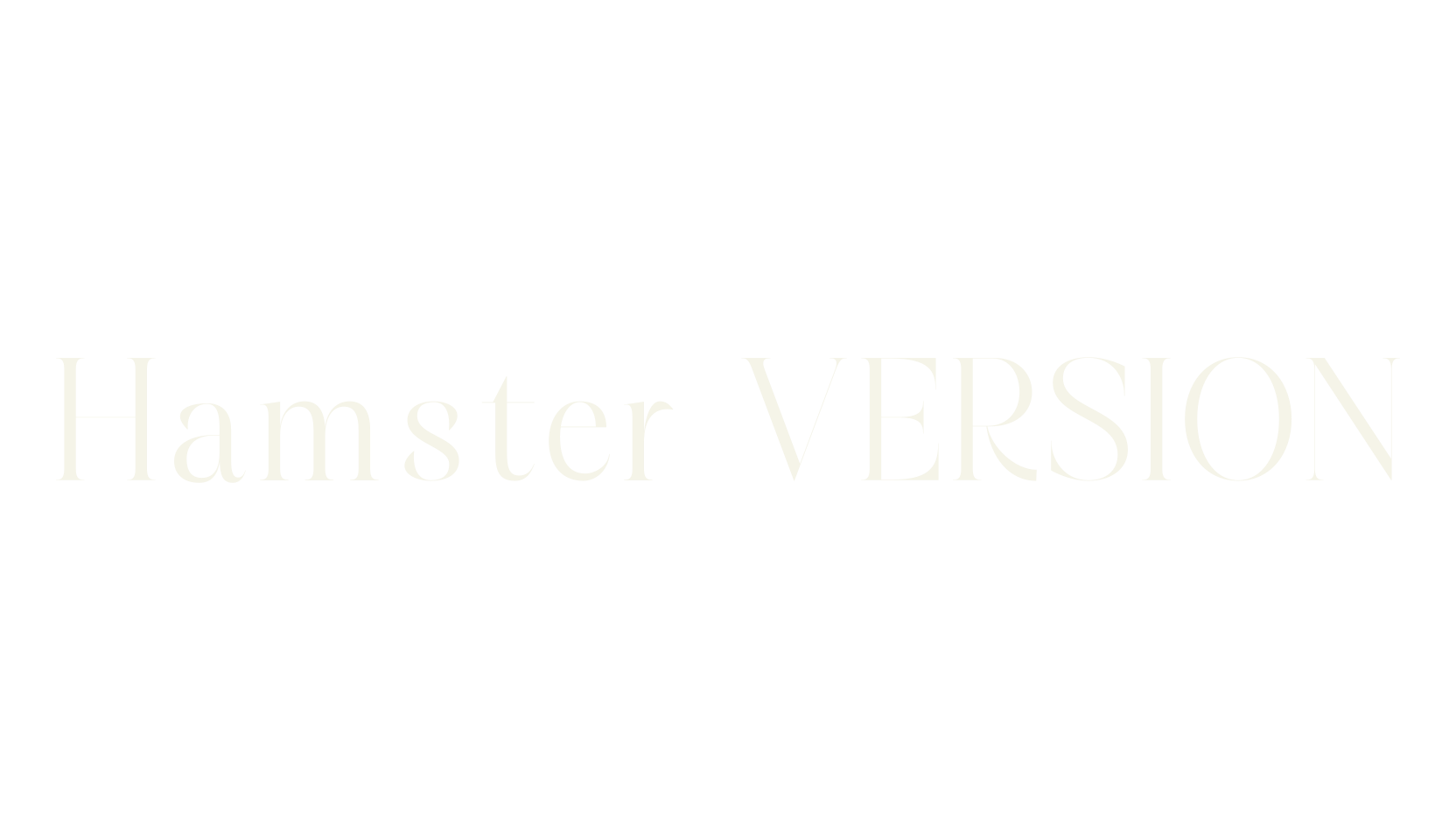 Hamster VERSION, serif font preview