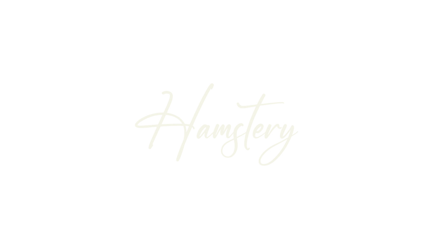 Hamstery, script font preview