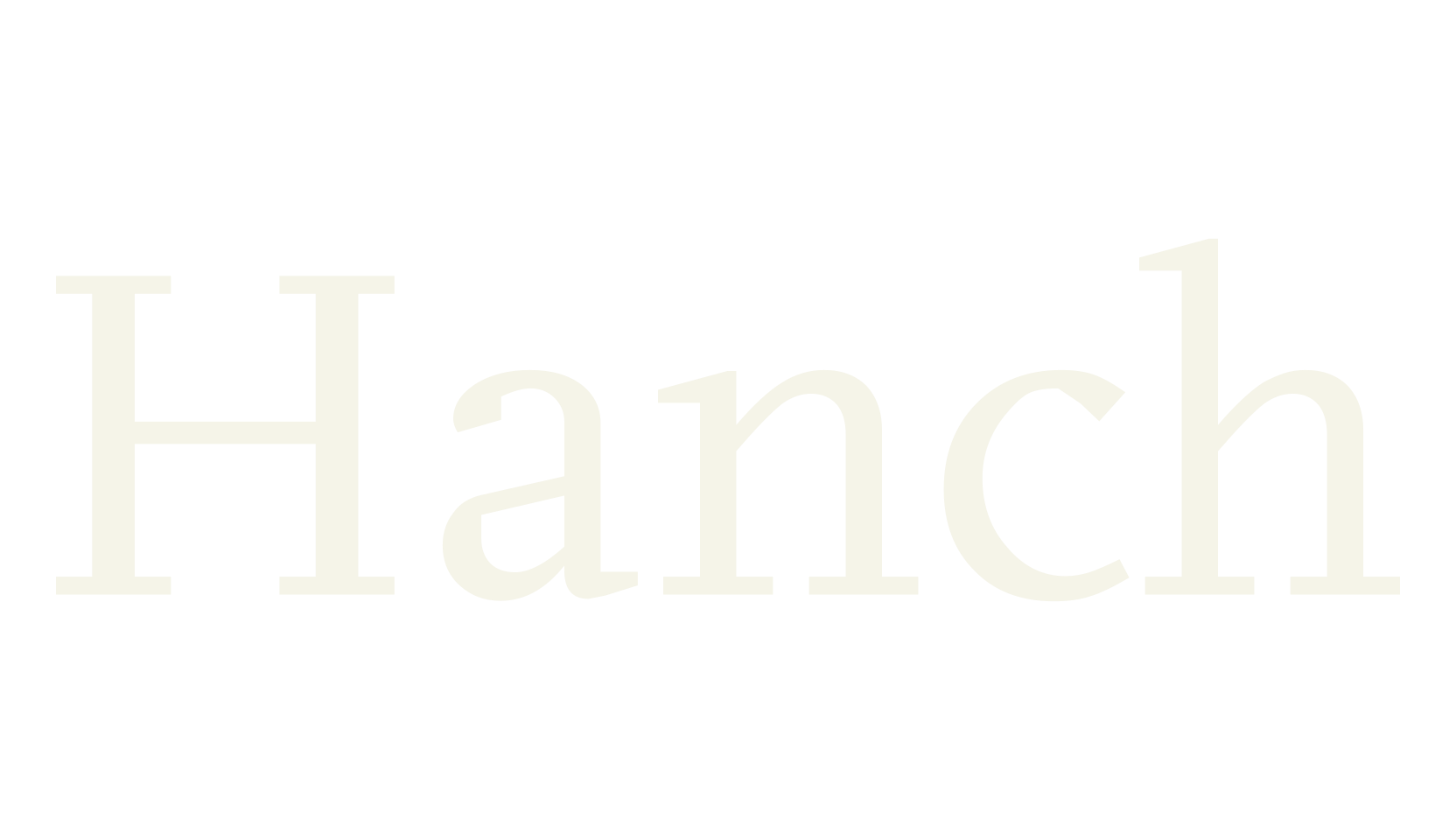 Hanch, serif font preview