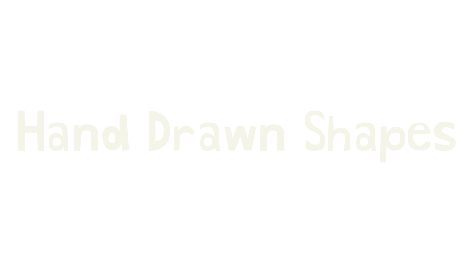 Hand Drawn Shapes, sans serif font preview