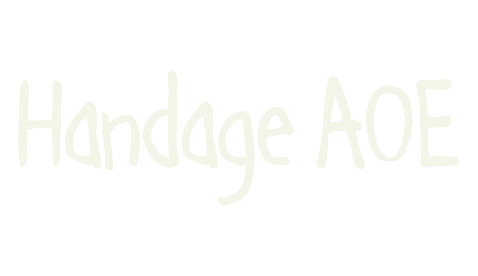 Handage AOE, handwritten font preview