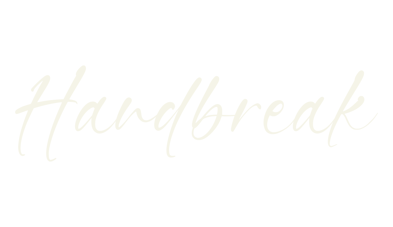 Handbreak, cursive font preview