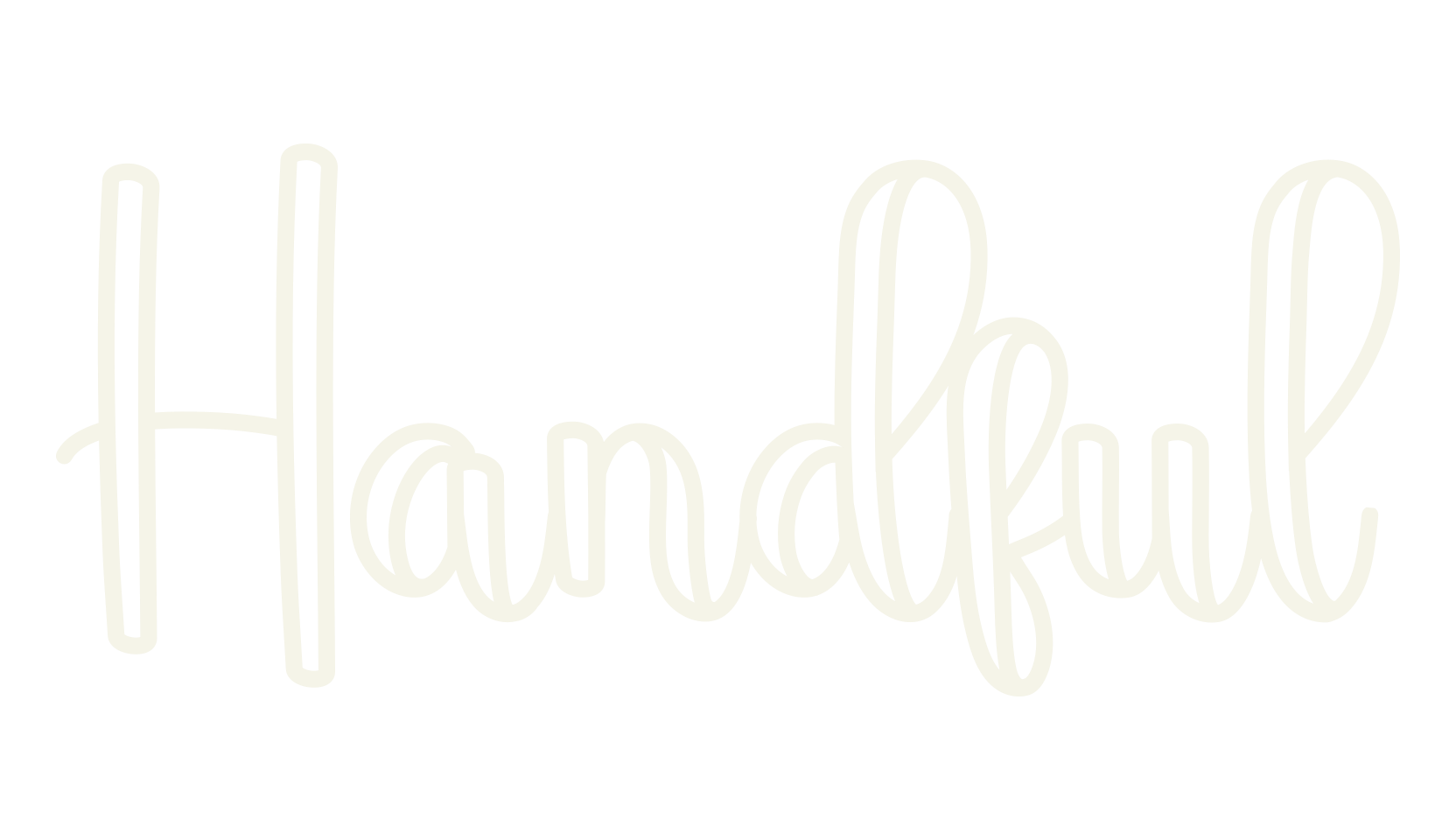 Handful, calligraphy font preview