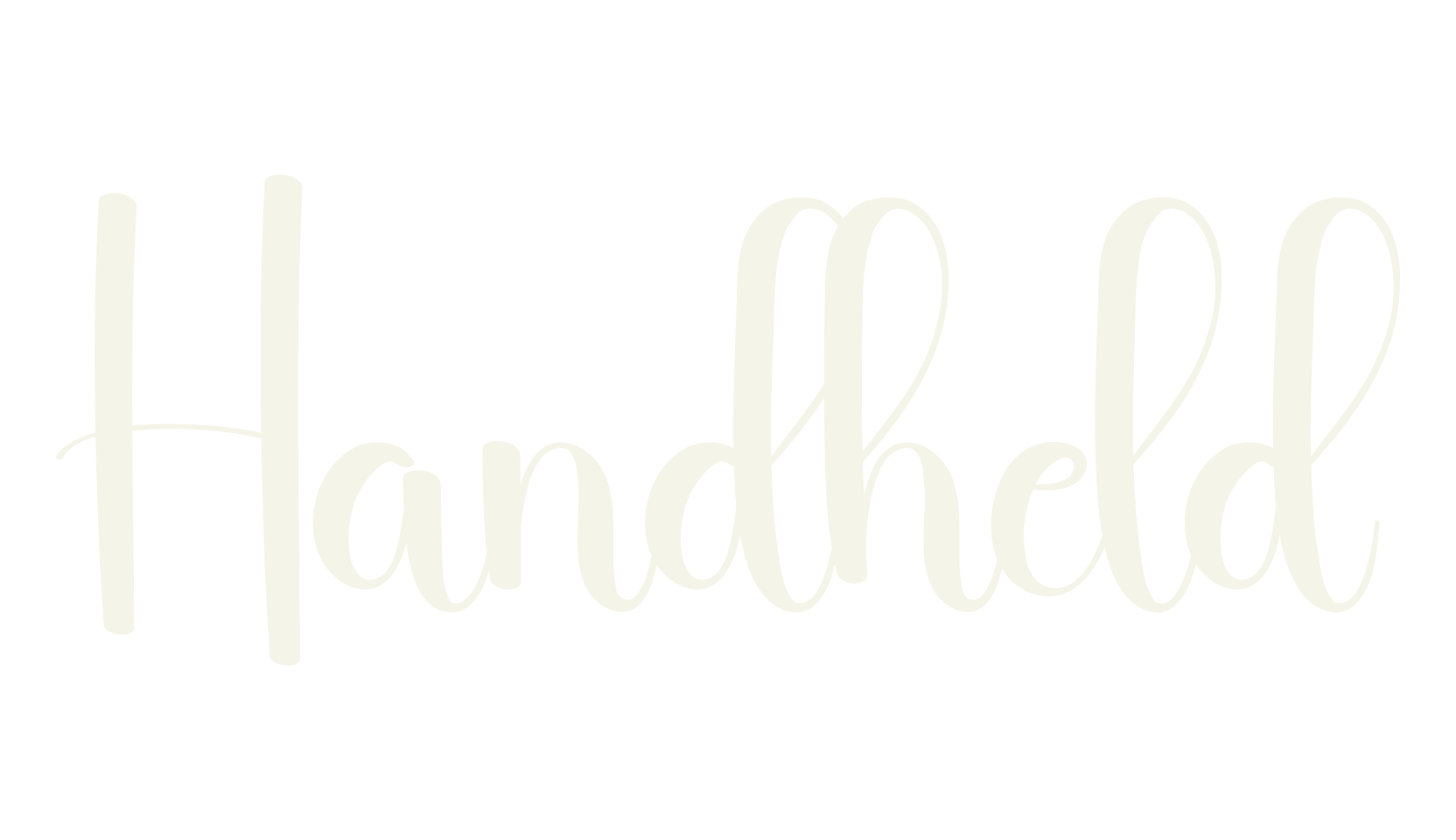 Handheld, fashion script font preview