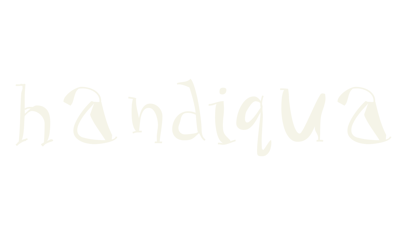 Handiqua, display market font preview