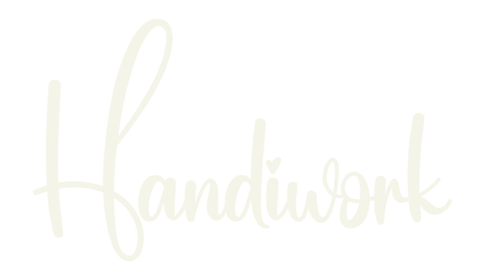 Handiwork, calligraphy font preview