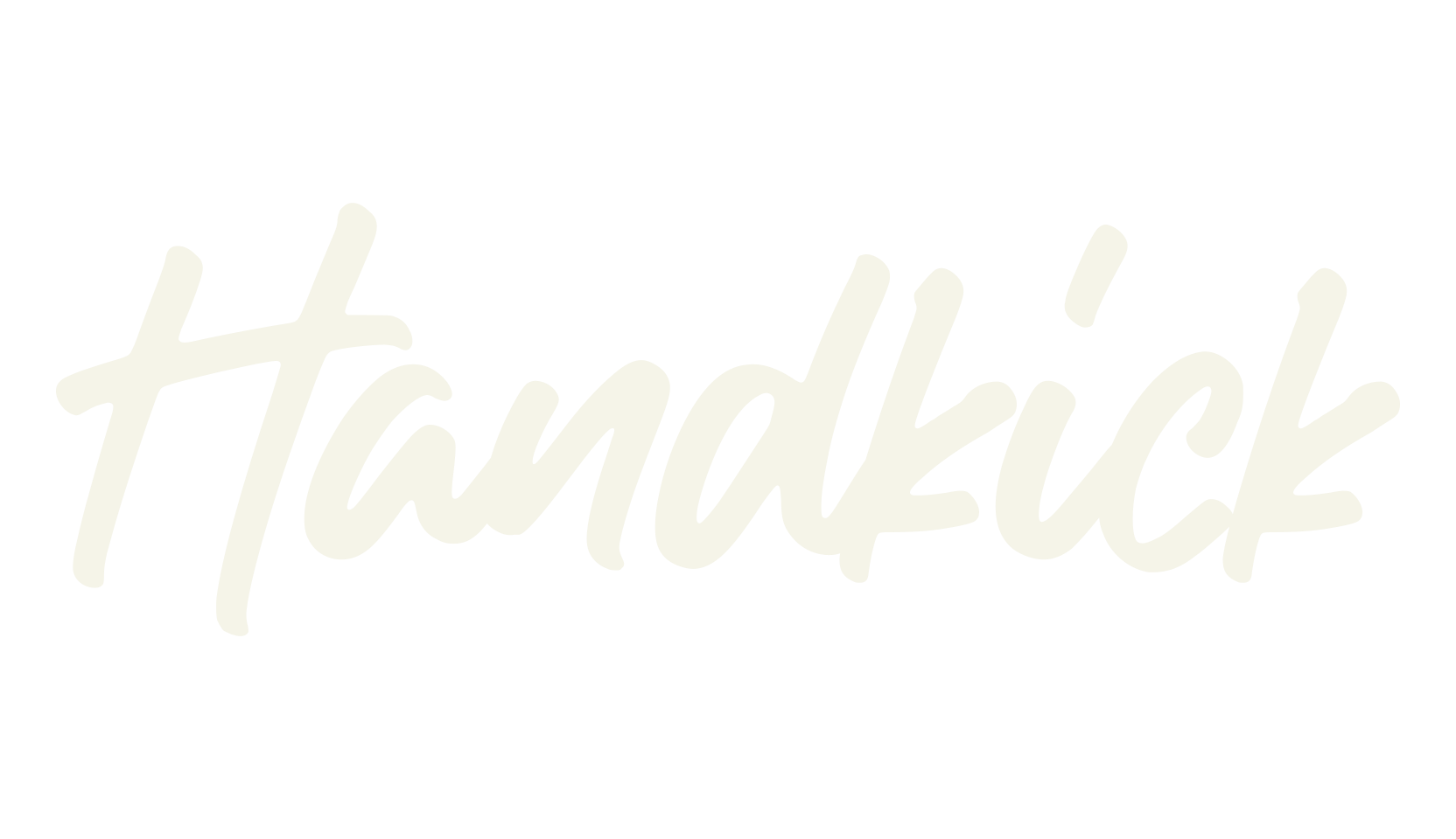 Handkick, cursive font preview